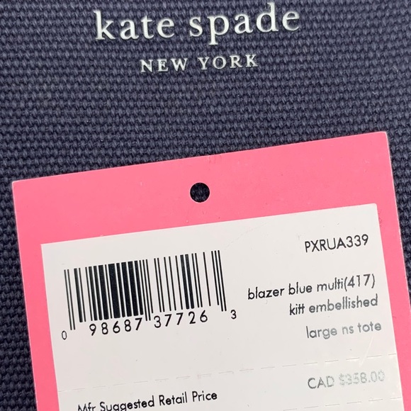 kate spade | Bags | Kate Spade Kitt Embellished Large Ns Tote Cat New ...